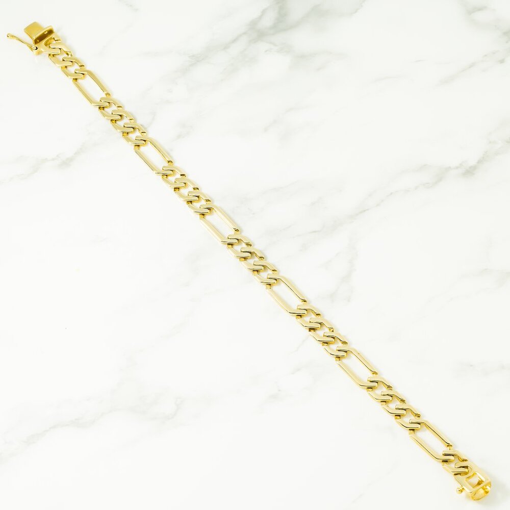 Mens 14k yellow gold 8'' bracelet